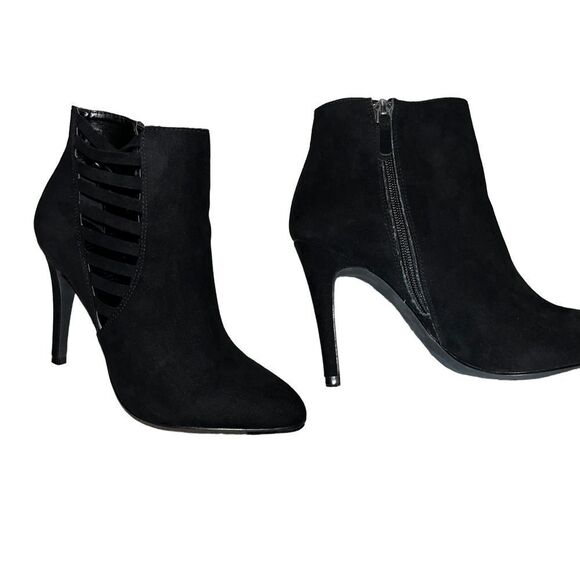 Kelly & Katie black suede like stilleto boots 8M - Picture 5 of 9